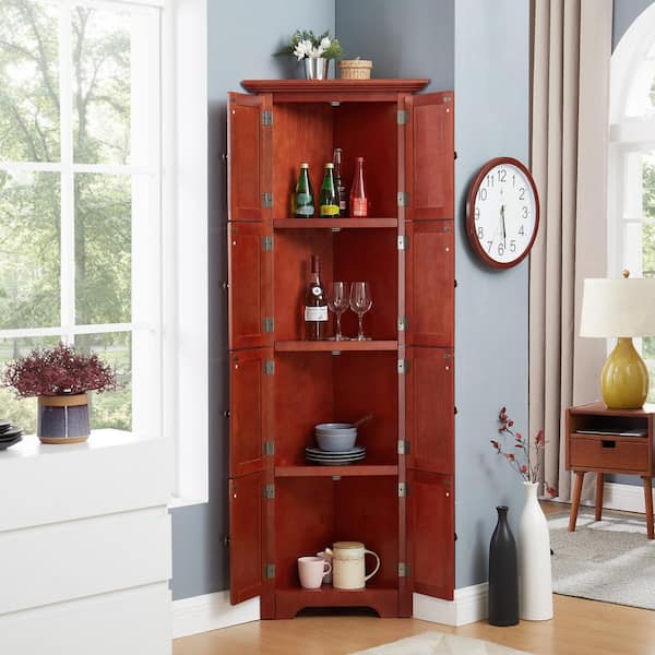 Siavonce Corner Pantry Linen Cabinet