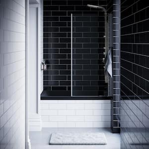 Voltaire 48 in. x 32 in. Rectangular Soaking Bathtub with Right-Hand Drain Alcove in Matte Black