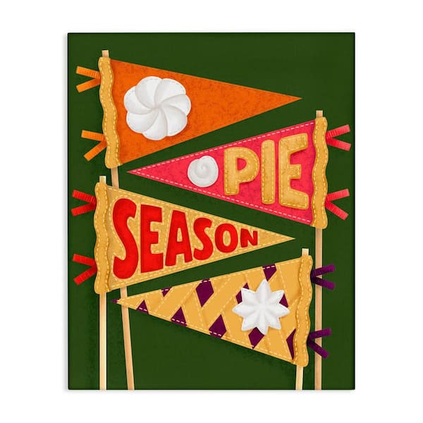 Pie Season Pennants by Jilly Jack Designs Unframed Graphic Art Print Typography, 20 in. x 16 in.