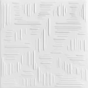 Country Wheat Plain White 1.6 ft. x 1.6 ft. Decorative Foam Glue Up Ceiling Tile (259.2 sq. ft./case)
