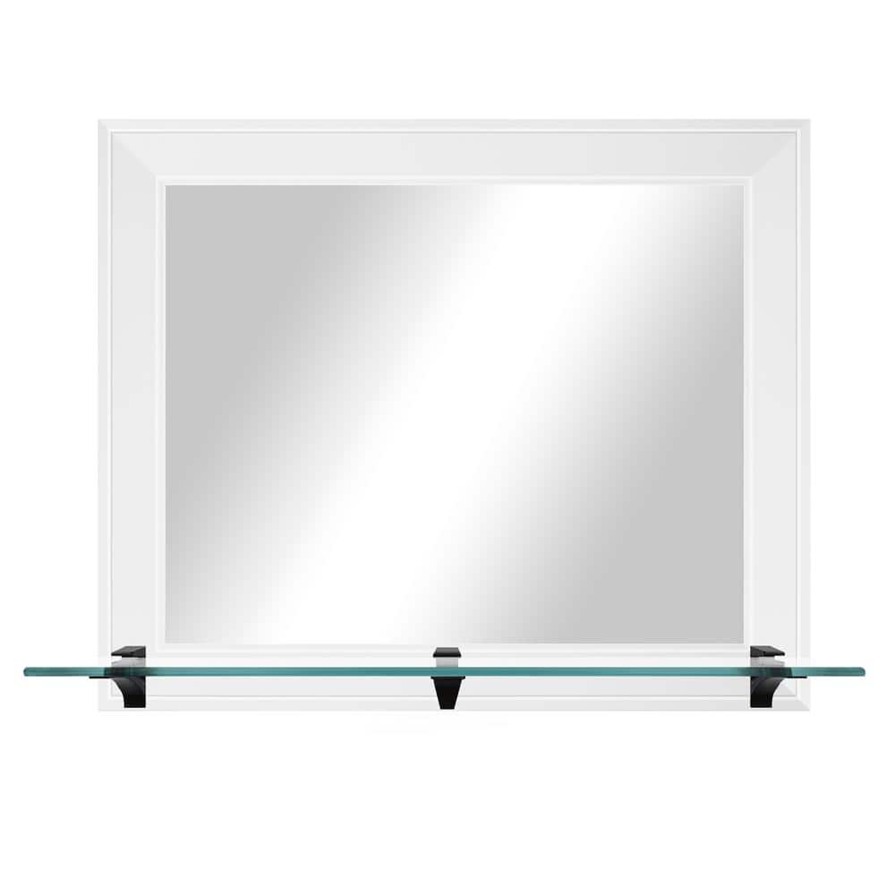25.5 in. W x 21.5 in. H Rectangular Framed Gallery Black and White Horizont