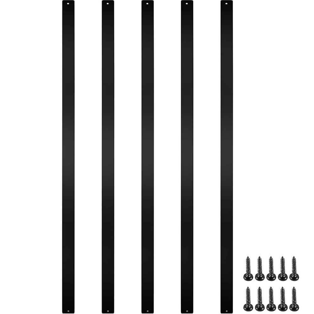 Black Aluminum Deck Balusters 29.5x1 Hollow Rectangle Metal Spindles with Screws & Connectors 76-Pack price history on PriceWatchPro