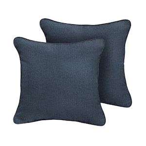 Sunbrella Revive Indigo Square Outdoor Throw Pillow (2-Pack)