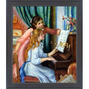 Young Girls at the Piano by Pierre-Auguste Renoir Gallery Black Framed People Oil Painting Art Print 24 in. x 28 in.