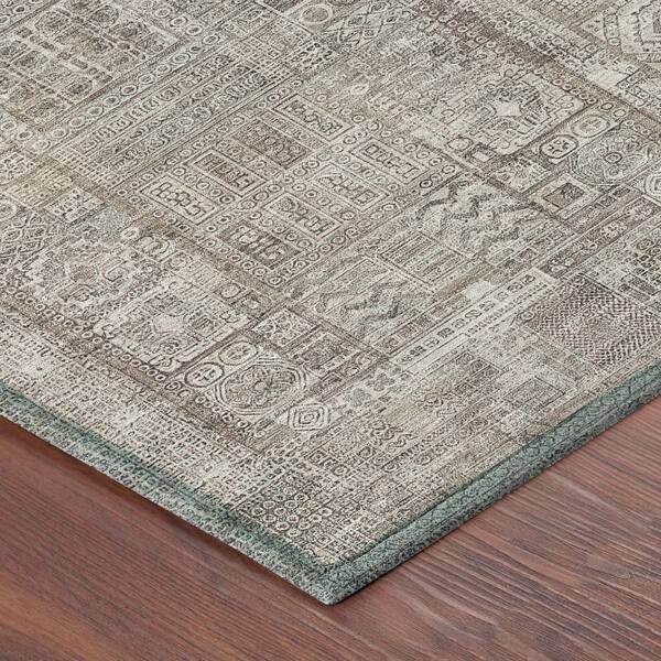 Chantille Machine Washable Indoor/Outdoor Abstract ACN2804 Brown 10 ft. x 14 ft. Area Rug
