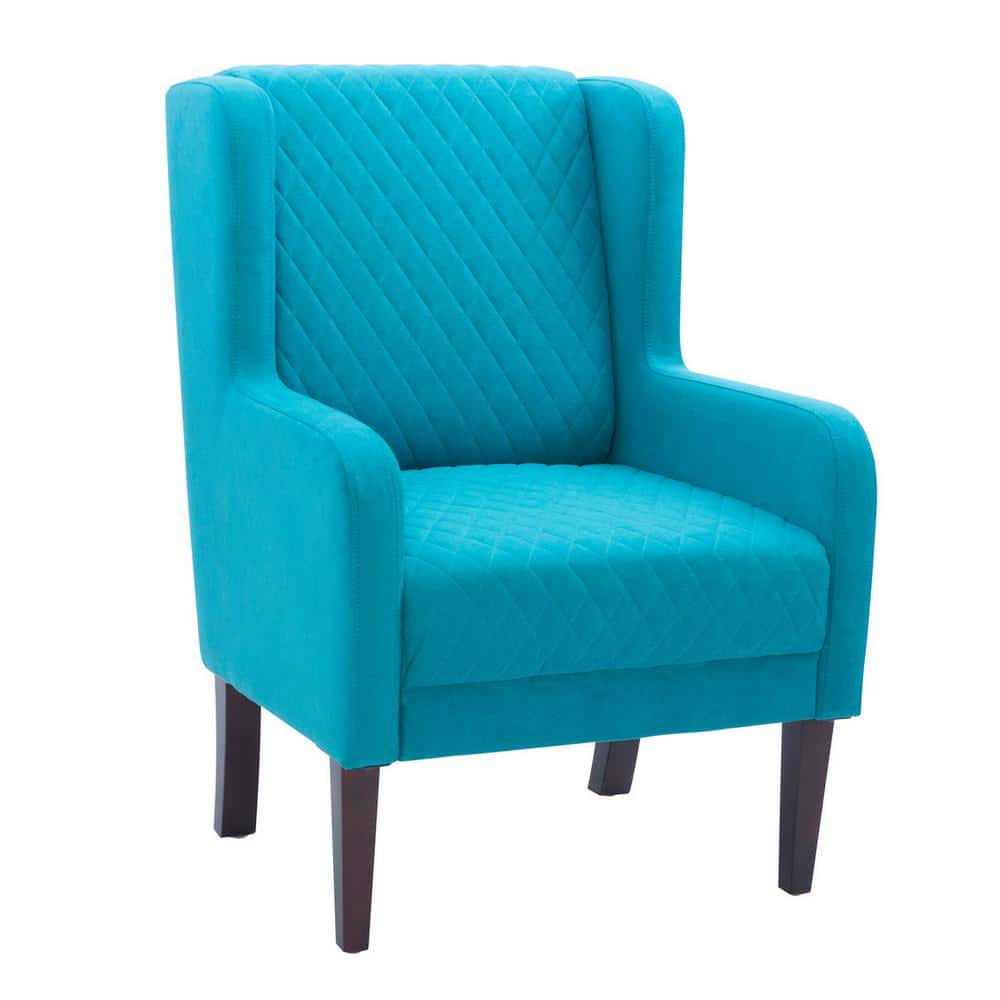 Linon Home Decor Joni Teal Wingback Accent Chair THD04785 The Home Depot   Teal Linon Home Decor Accent Chairs Thd04785 64 1000 