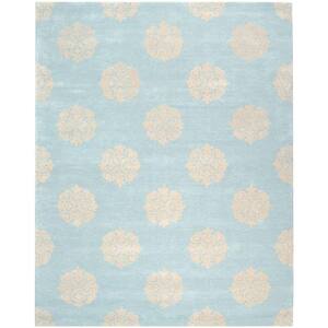 Soho Turquoise/Yellow 6 ft. x 9 ft. Floral Area Rug