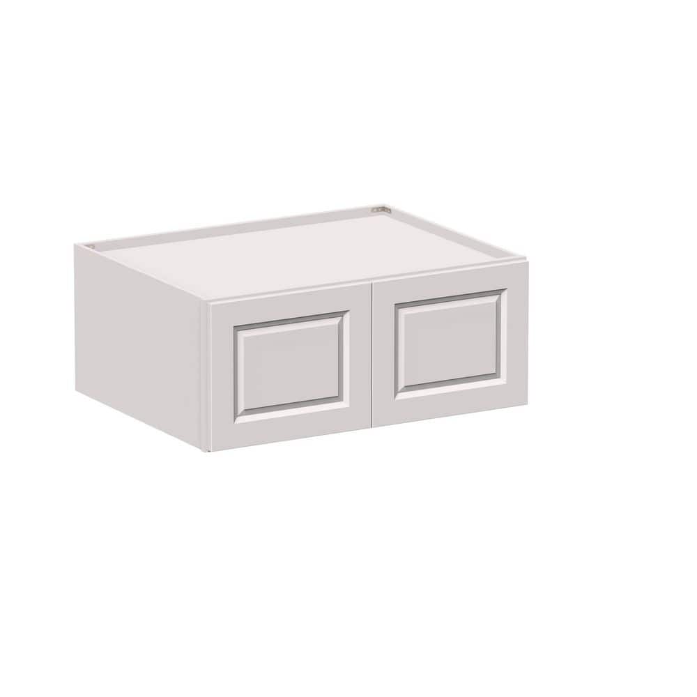 "Raised Panel 36"" W x 27"" D x 15"" H Wood Frame Ready to Assemble Refrigerator Wall Kitchen Cabinet in Glacier White" price history on PriceWatchPro
