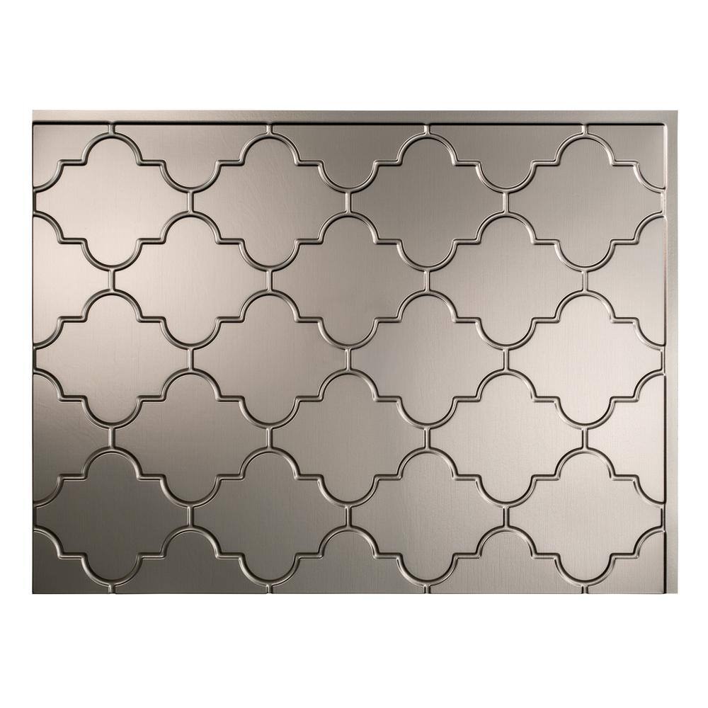 Monaco Brushed Nickel Vinyl Decorative Backsplash Kit