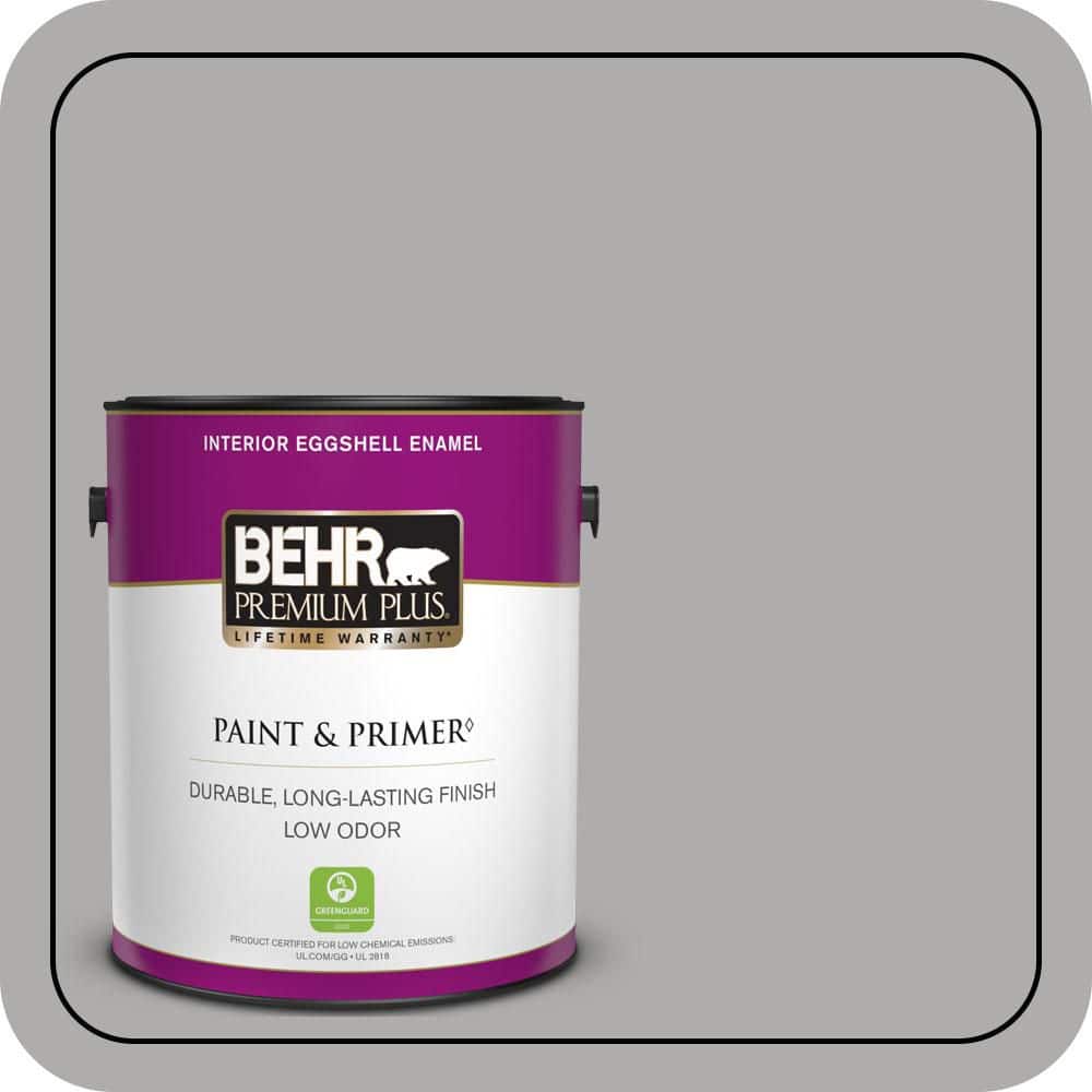 1 gal. #N520-3 Flannel Gray Eggshell Enamel Low Odor Interior Paint & Primer price history on PriceWatchPro