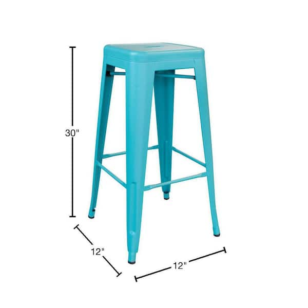 teal metal bar stools