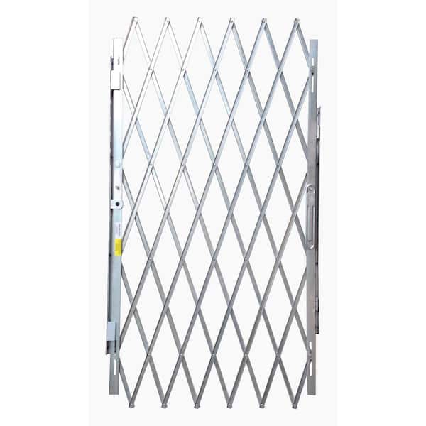 Vestil 68 in. Silver Galvanized Steel Projection Scissor Gate