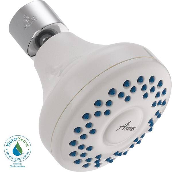 Delta 1-Spray 2.0 GPM 2-7/8 in. Shower Head in White