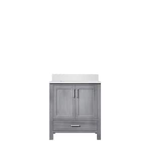 Jacques 30 in. W x 22 in. D Distressed Grey Bath Vanity and Cultured Marble Top
