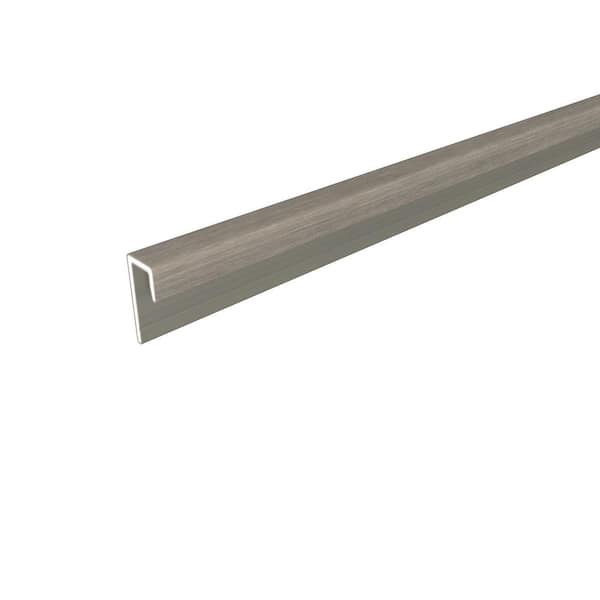 Alusions. 69 in. x 1.56 in. x 8 ft. Roman Antique Composite Aluminum J Trim for Fascia Board