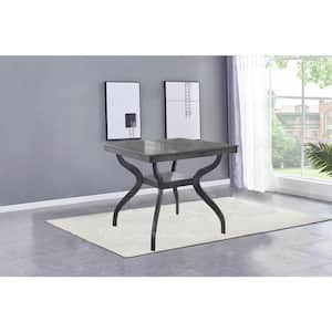 Lee Counter Height Light Gray Solid Wood Top 40" 4 Legs Base Dining Table Seating 4.