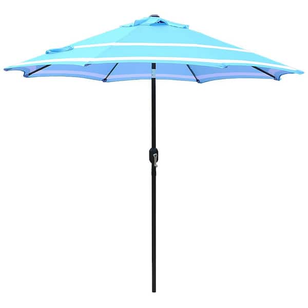Tilt Pattern Patio Umbrella In Aqua And, How To Sew A Patio Umbrella Cover