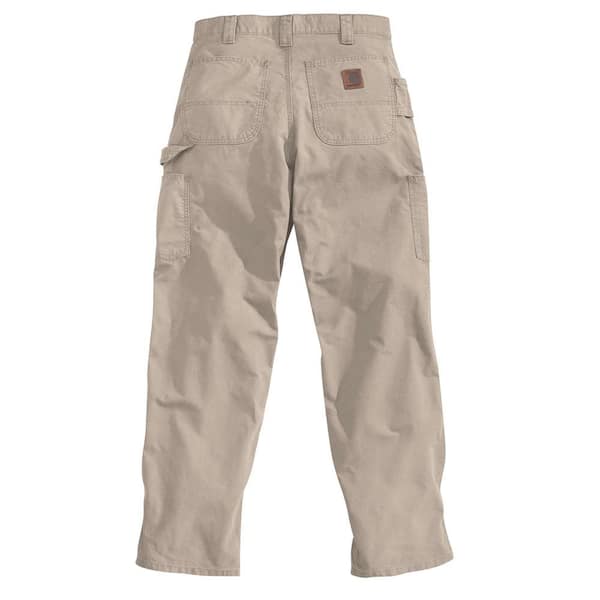 Carhartt Men's 34 in. x 34 in. Tan Cotton Canvas Work Dungaree Pant