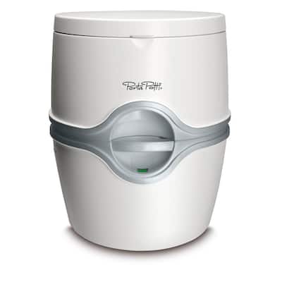 Porta Potti 1-Piece 0.07 GPF Single Flush Round Electric Toilet in White