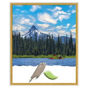 Paige White Gold Wood Picture Frame Opening Size 18x22 in.