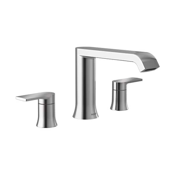 MOEN Genta LX 2-Handle Deck Mount High Arc Roman Tub Faucet Trim