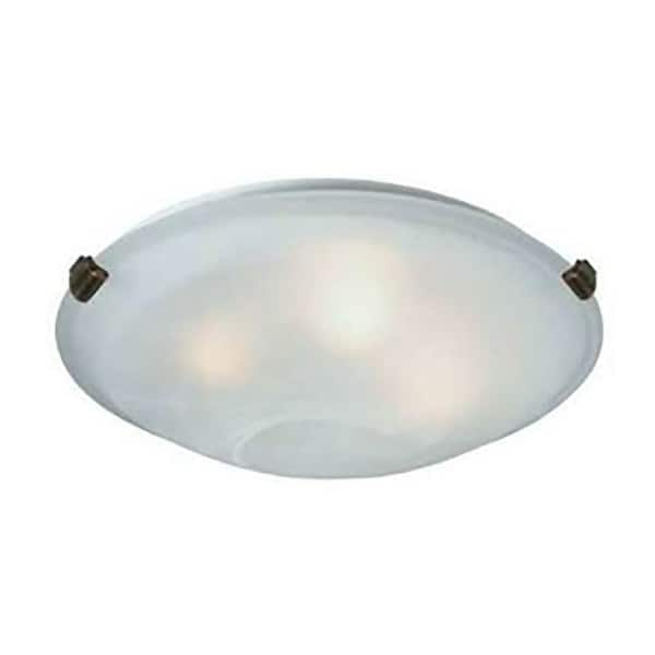 ARTCRAFT Clip Flush 2-Light Brushed Nickel Flush Mount