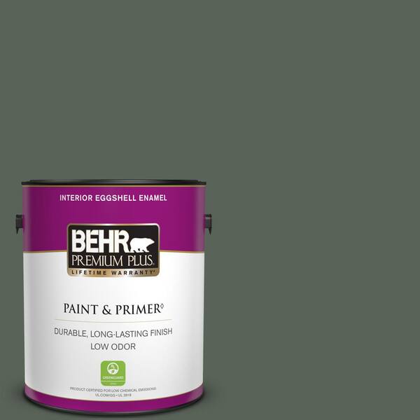 BEHR PREMIUM PLUS 1 gal. #ECC-21-3 Imperial Palm Eggshell Enamel Low Odor Interior Paint & Primer