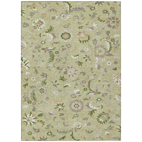 Chantille Machine Washable Indoor/Outdoor Abstract ACN1006 Aloe 5 ft. x 7 ft. 6 in. Area Rug
