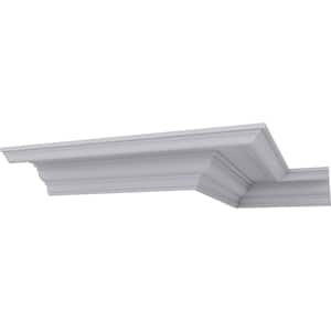 SAMPLE - 9 in. x 12 in. x 4 in. Polyurethane Antonio Traditional Crown Moulding