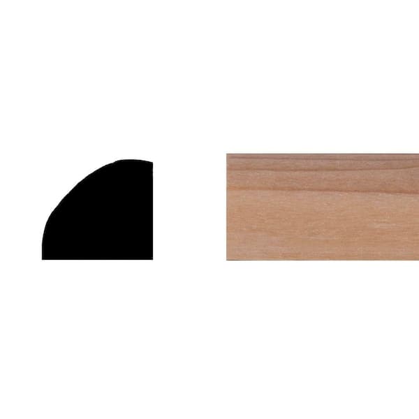 Builder's Choice WM 108 1/2 in. x 1/2 in. Hemlock Wood Quarter Round Moulding