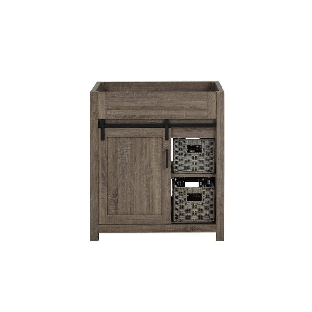 Tile \u0026 Top Farm Barn 30 in.W x 21 in. D x 33.50 in. H Bath Vanity Cabinet Only in Antique Brown, image size:1000x1000