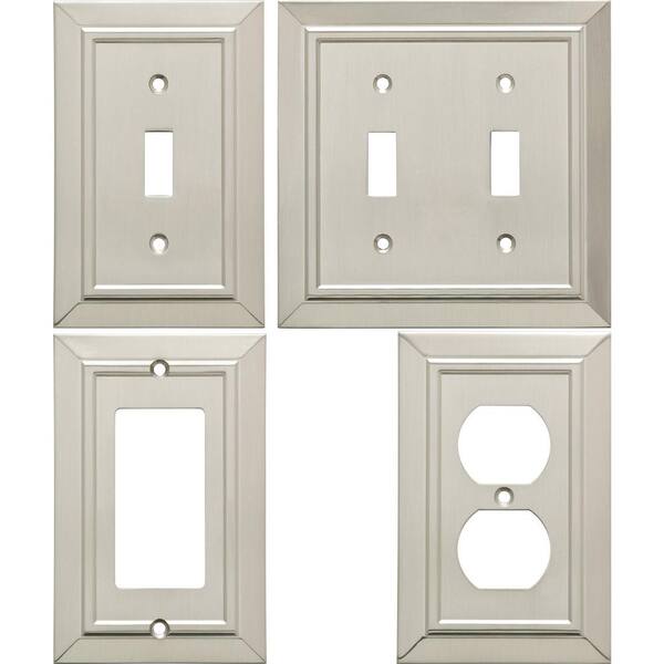 Franklin Brass W35217-SN-C Classic Architecture Single Toggle Switch Wall Plate/Switch Plate/Cover Satin Nickel Liberty Hardware Manufacturing Corporation 