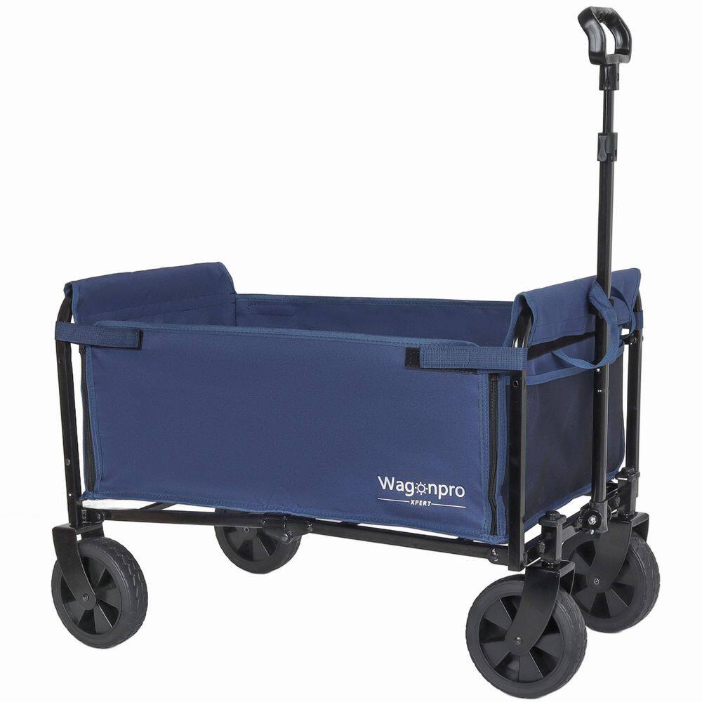Lawyer 3 cu. ft. Steel Convertible Wagon Garden Cart with Bench Seat, Dog Leash, 4-Wheel Trolley, Dark Blue price history on PriceWatchPro