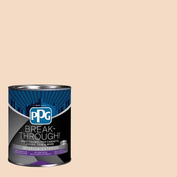 1 qt. PPG1202-3 Crisp Won Ton Semi-Gloss Door, Trim & Cabinet Paint