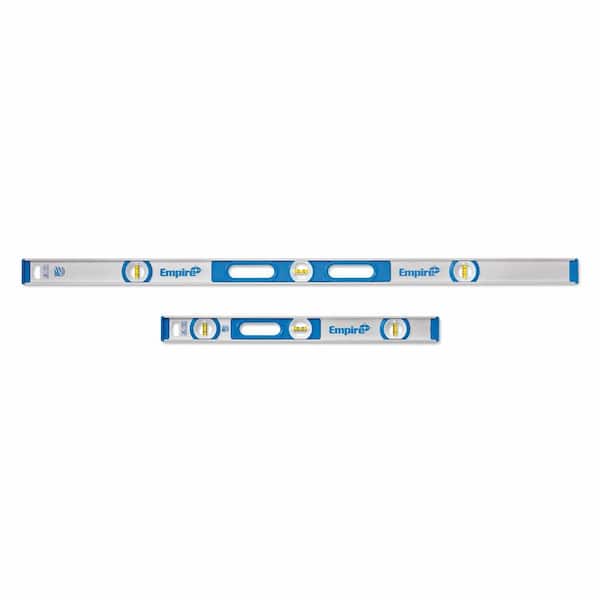 Empire 48 in. Aluminum I-Beam Level and 24 in. Aluminum I-Beam Level Set (2-Piece)