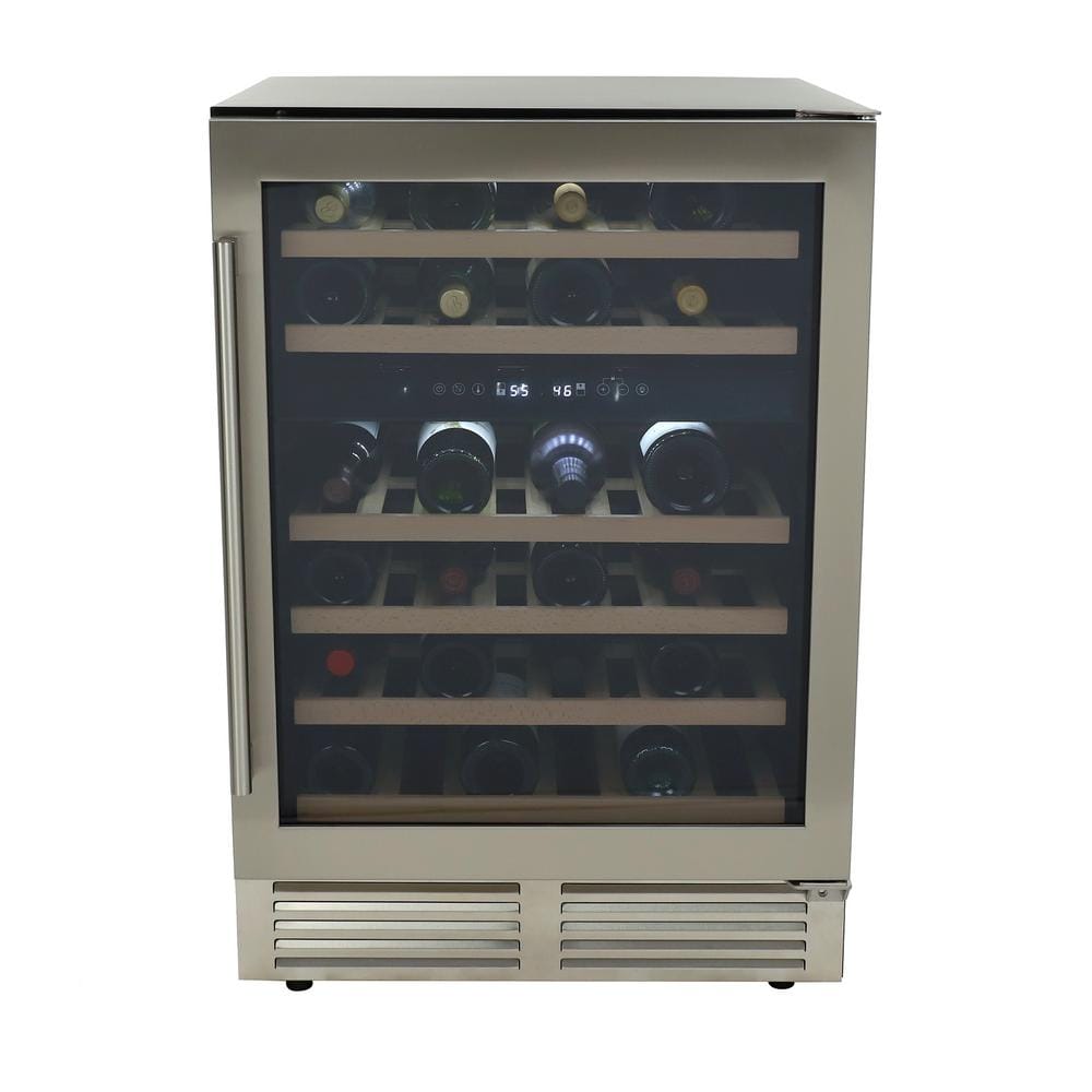 Avanti 46 Bottle Dual-Zone Designer Wine Cooler with Wooden Shelves