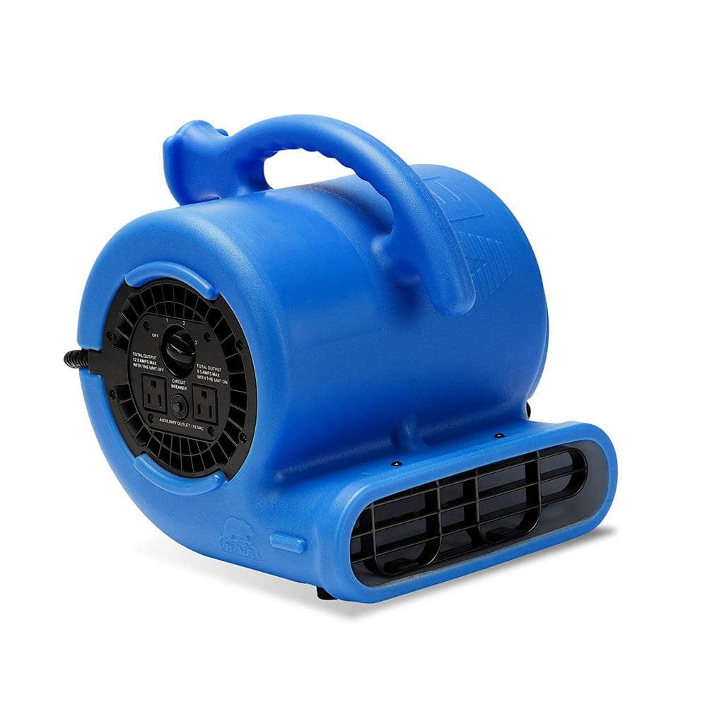B-Air 1/4 HP Air Blower for Damage Restoration Carpet Dryer Floor Home and Plumbing in Blue BA-VP-25-BL - The Home Depot