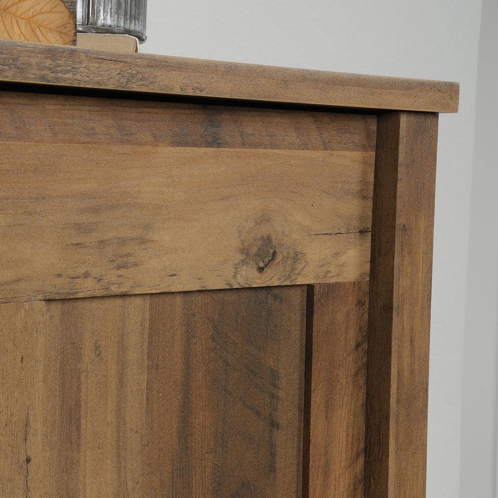 Rural Pine Freestanding Adjustable Shelving Storage Cabinet