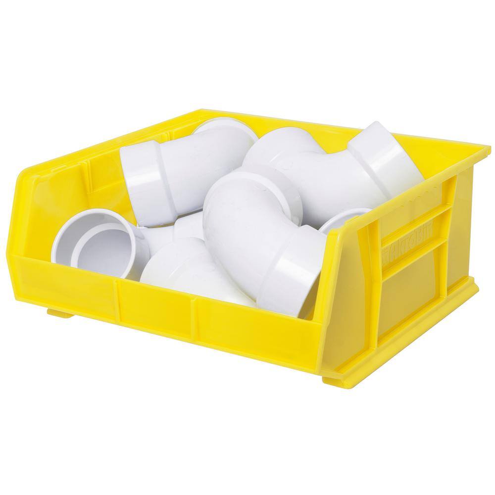 Set of 6 Heavy-Duty Yellow Stackable Storage Bins