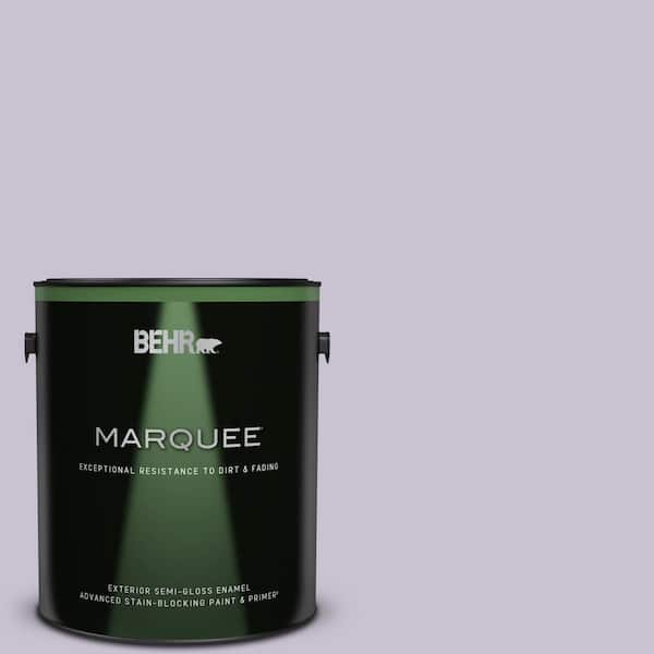BEHR MARQUEE 1 gal. #ICC-44 Lavender Bouquet Semi-Gloss Enamel Exterior Paint & Primer