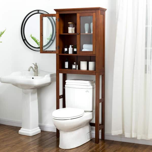 Dundee Nalley 25 W x 65 H x 10 D Over-the-Toilet Storage Trent Austin Design Color: Rustic Brown/Black