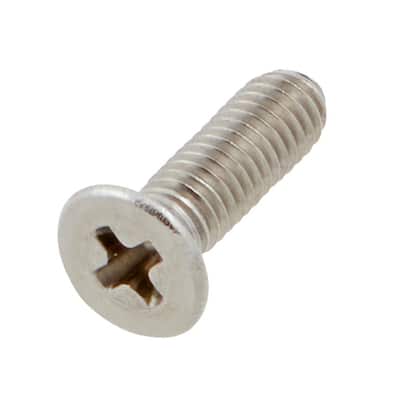 M3-0.5x10mm Stainless Steel Flat Head Phillips Drive Machine Screw 2-Pieces