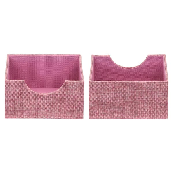Clear Pink Bead Organizer, Storage Box with Compartments (9.8 x
