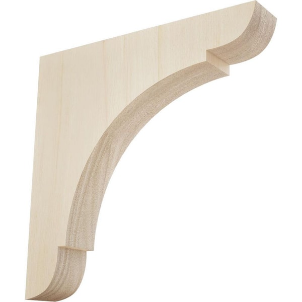 1-3/4 in. x 10 in. x 10 in. Rubberwood Large Olympic Bracket