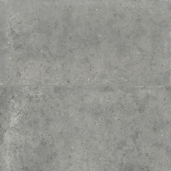 Bedrosians Sample-Poetry Stone 4 in. x 5 in. Matte Grey Porcelain Subway Tile