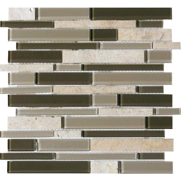 MSI Kings Gate Interlocking 12 in. x 12 in. Textured Stone;Glass Floor and Wall Tile (1 sq. ft./Each)