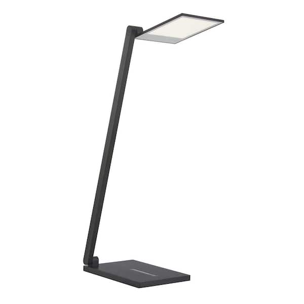 George Kovacs Kovacs 18 in. Black Dimmable Integrated OLED Desk Lamp with Sliding Touch Dimmer Switch and Aluminum Shade