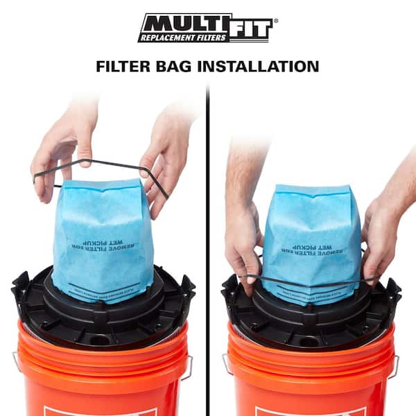 Replacement Bag Filters with Band for Select Husky, Stinger and Bucket Head Wet Dry Vacs (3-Pack) Replacement Bag Filters with Band for Select Husky, Stinger and Bucket Head Wet Dry Vacs (3-Pack)