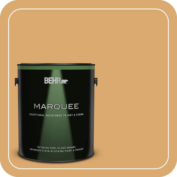 BEHR MARQUEE 1 gal. #ICC-70 Flower Field Semi-Gloss Enamel Exterior Paint & Primer