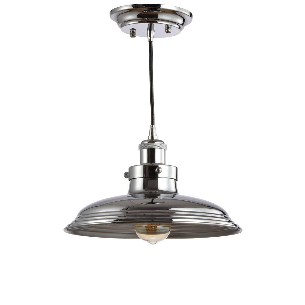 Bedford Rustic French Country Chrome Globe LED Pendant Light